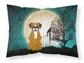 Halloween Scary Flashy Fawn Boxer Standard Pillowcase Lightweight Super Soft Easy Care Decorative Artwork Pillowcase, Standard