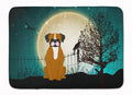 Halloween Scary Flashy Fawn Boxer Memory Foam Kitchen Mat Machine Washable Anti-Fatigue Cushion Comfort Bath or Kitchen Rug