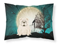 Halloween Scary  English Bulldog White Standard Pillowcase Lightweight Super Soft Easy Care Decorative Artwork Pillowcase, Standard