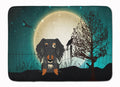 Halloween Scary Wire Haired Dachshund Dapple Memory Foam Kitchen Mat Machine Washable Anti-Fatigue Cushion Comfort Bath or Kitchen Rug