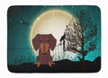 Halloween Scary Dachshund Chocolate Memory Foam Kitchen Mat Machine Washable Anti-Fatigue Cushion Comfort Bath or Kitchen Rug