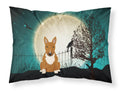 Halloween Scary Bull Terrier Red Standard Pillowcase Lightweight Super Soft Easy Care Decorative Artwork Pillowcase, Standard