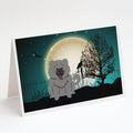 Halloween Scary Chow Chow Blue Greeting Cards Pack of 8 Blank Cards with Envelopes Whimsical A7 Size 5x7