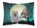 Halloween Scary Chow Chow Blue Standard Pillowcase Lightweight Super Soft Easy Care Decorative Artwork Pillowcase, Standard