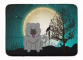 Halloween Scary Chow Chow Blue Memory Foam Kitchen Mat Machine Washable Anti-Fatigue Cushion Comfort Bath or Kitchen Rug
