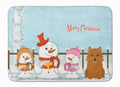 Merry Christmas Carolers Norwich Terrier Memory Foam Kitchen Mat Machine Washable Anti-Fatigue Cushion Comfort Bath or Kitchen Rug