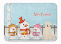 Merry Christmas Carolers South Russian Sheepdog Memory Foam Kitchen Mat Machine Washable Anti-Fatigue Cushion Comfort Bath or Kitchen Rug