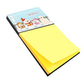 Merry Christmas Carolers South Russian Sheepdog Watercolor Sticky Note Holder Refillable Dispenser Desk Accessory 3x3 Pad Gift
