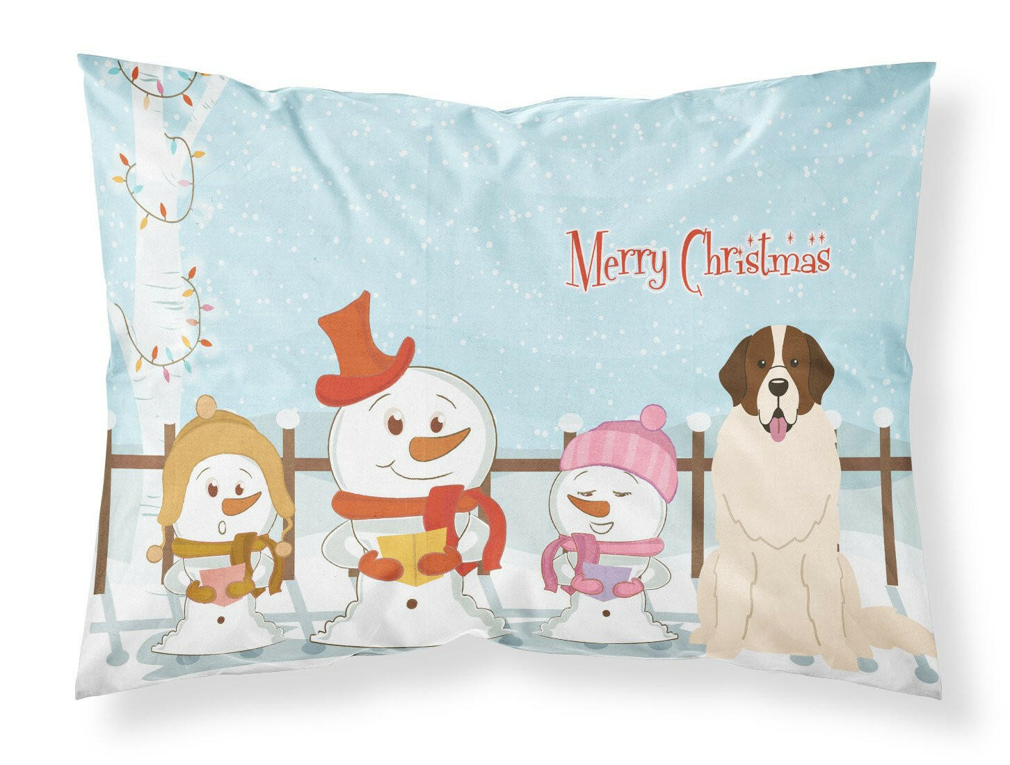 Merry Christmas Carolers Moscow Watchdog Standard Pillowcase Lightweight Super Soft Easy Care Decorative Artwork Pillowcase, Standard