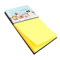 Merry Christmas Carolers Moscow Watchdog Watercolor Sticky Note Holder Refillable Dispenser Desk Accessory 3x3 Pad Gift