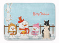 Merry Christmas Carolers Russo-European Laika Spitz Memory Foam Kitchen Mat Machine Washable Anti-Fatigue Cushion Comfort Bath or Kitchen Rug