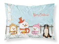Merry Christmas Carolers Bernese Mountain Dog Standard Pillowcase Lightweight Super Soft Easy Care Decorative Artwork Pillowcase, Standard