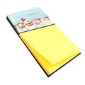 Merry Christmas Carolers Westie Watercolor Sticky Note Holder Refillable Dispenser Desk Accessory 3x3 Pad Gift