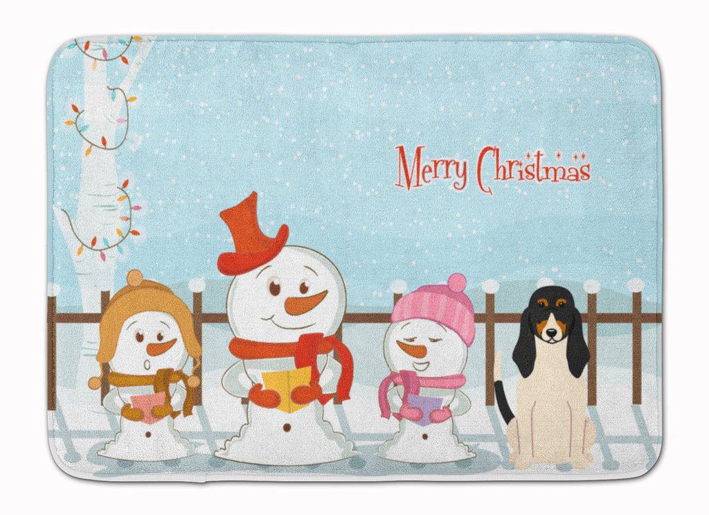 Merry Christmas Carolers Swiss Hound Memory Foam Kitchen Mat Machine Washable Anti-Fatigue Cushion Comfort Bath or Kitchen Rug
