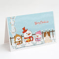 Merry Christmas Carolers Cavalier Spaniel Greeting Cards Pack of 8 Blank Cards with Envelopes Whimsical A7 Size 5x7