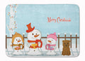 Merry Christmas Carolers Glen of Imal Tan Memory Foam Kitchen Mat Machine Washable Anti-Fatigue Cushion Comfort Bath or Kitchen Rug