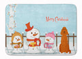 Merry Christmas Carolers Irish Setter Memory Foam Kitchen Mat Machine Washable Anti-Fatigue Cushion Comfort Bath or Kitchen Rug