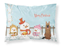 Merry Christmas Carolers German Shepherd Standard Pillowcase Lightweight Super Soft Easy Care Decorative Artwork Pillowcase, Standard