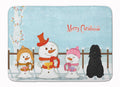 Merry Christmas Carolers Bouvier des Flandres Memory Foam Kitchen Mat Machine Washable Anti-Fatigue Cushion Comfort Bath or Kitchen Rug
