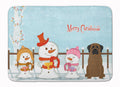 Merry Christmas Carolers Bullmastiff Memory Foam Kitchen Mat Machine Washable Anti-Fatigue Cushion Comfort Bath or Kitchen Rug
