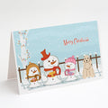 Merry Christmas Carolers Cocker Spaniel Buff Greeting Cards Pack of 8 Blank Cards with Envelopes Whimsical A7 Size 5x7