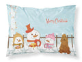 Merry Christmas Carolers Cocker Spaniel Red Standard Pillowcase Lightweight Super Soft Easy Care Decorative Artwork Pillowcase, Standard