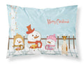 Merry Christmas Carolers Whippet Standard Pillowcase Lightweight Super Soft Easy Care Decorative Artwork Pillowcase, Standard