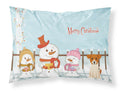 Merry Christmas Carolers Jack Russell Terrier Standard Pillowcase Lightweight Super Soft Easy Care Decorative Artwork Pillowcase, Standard