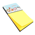 Merry Christmas Carolers White Boxer Cooper Watercolor Sticky Note Holder Refillable Dispenser Desk Accessory 3x3 Pad Gift