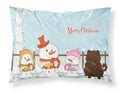 Merry Christmas Carolers Chow Chow Chocolate Standard Pillowcase Lightweight Super Soft Easy Care Decorative Artwork Pillowcase, Standard
