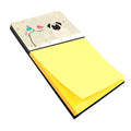 Christmas Presents between Friends Pug - Cream Watercolor Sticky Note Holder Refillable Dispenser Desk Accessory 3x3 Pad Gift