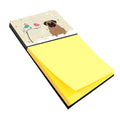 Christmas Presents between Friends Pug - Brown Watercolor Sticky Note Holder Refillable Dispenser Desk Accessory 3x3 Pad Gift