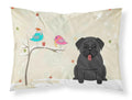 Christmas Presents between Friends Pug - Black Standard Pillowcase Lightweight Super Soft Easy Care Decorative Artwork Pillowcase, Standard