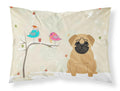 Christmas Presents between Friends Pug - Brown Standard Pillowcase Lightweight Super Soft Easy Care Decorative Artwork Pillowcase, Standard