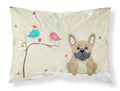 Christmas Presents between Friends French Bulldog - Cream Standard Pillowcase Lightweight Super Soft Easy Care Decorative Artwork Pillowcase, Standard