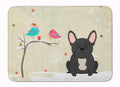 Christmas Presents between Friends French Bulldog - Black Memory Foam Kitchen Mat Machine Washable Anti-Fatigue Cushion Comfort Bath or Kitchen Rug