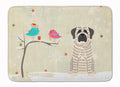 Christmas Presents between Friends Mastiff - Brindle and White Memory Foam Kitchen Mat Machine Washable Anti-Fatigue Cushion Comfort Bath or Kitchen Rug