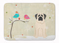 Christmas Presents between Friends Mastiff - White Memory Foam Kitchen Mat Machine Washable Anti-Fatigue Cushion Comfort Bath or Kitchen Rug