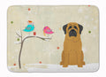 Christmas Presents between Friends Mastiff Memory Foam Kitchen Mat Machine Washable Anti-Fatigue Cushion Comfort Bath or Kitchen Rug