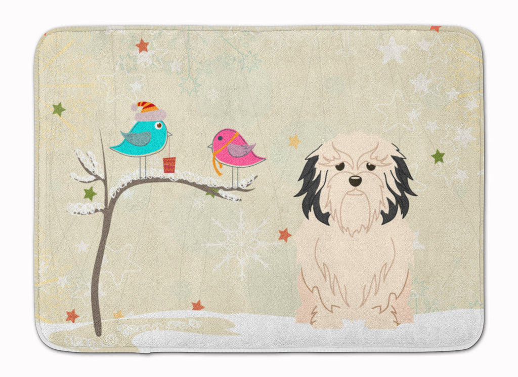 Christmas Presents between Friends Lowchen Memory Foam Kitchen Mat Machine Washable Anti-Fatigue Cushion Comfort Bath or Kitchen Rug