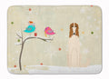 Christmas Presents between Friends Borzoi Memory Foam Kitchen Mat Machine Washable Anti-Fatigue Cushion Comfort Bath or Kitchen Rug