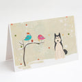 Christmas Presents between Friends West Siberian Laika Spitz Greeting Cards Pack of 8 Blank Cards with Envelopes Whimsical A7 Size 5x7