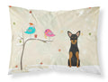 Christmas Presents between Friends Manchester Terrier Standard Pillowcase Lightweight Super Soft Easy Care Decorative Artwork Pillowcase, Standard