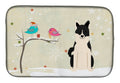 Christmas Presents between Friends Russo-European Laika Spitz Dish Drying Mat Absorbent Dish Drying Mat Pad for Kitchen Counter Dish Drainer Mat for Countertop, 14 x 21", Multicolor