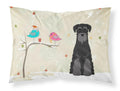 Christmas Presents between Friends Schnauzer - Black Standard Pillowcase Lightweight Super Soft Easy Care Decorative Artwork Pillowcase, Standard