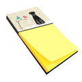 Christmas Presents between Friends Schnauzer - Black Watercolor Sticky Note Holder Refillable Dispenser Desk Accessory 3x3 Pad Gift