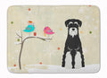 Christmas Presents between Friends Schnauzer - Salt and Pepper Memory Foam Kitchen Mat Machine Washable Anti-Fatigue Cushion Comfort Bath or Kitchen Rug