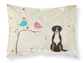 Christmas Presents between Friends Greater Swiss Mountain Dog Standard Pillowcase Lightweight Super Soft Easy Care Decorative Artwork Pillowcase, Standard