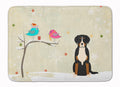 Christmas Presents between Friends Greater Swiss Mountain Dog Memory Foam Kitchen Mat Machine Washable Anti-Fatigue Cushion Comfort Bath or Kitchen Rug