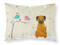 Christmas Presents between Friends Border Terrier Standard Pillowcase Lightweight Super Soft Easy Care Decorative Artwork Pillowcase, Standard